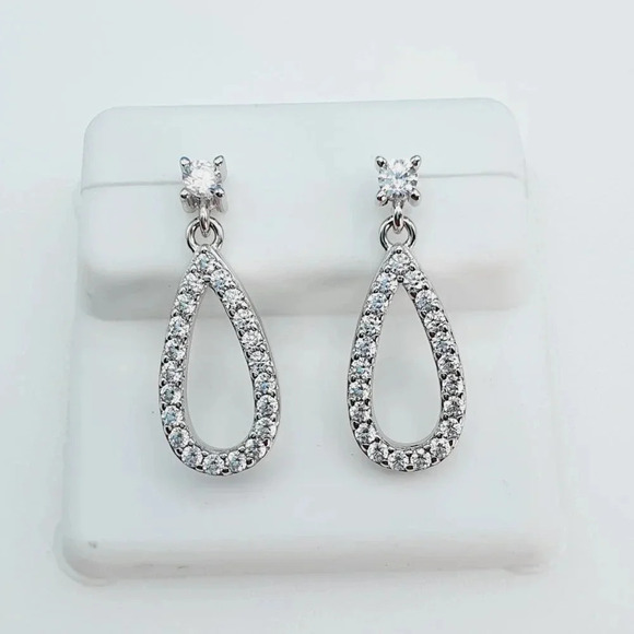 "925 Sterling Silver Cubic Zirconia Earrings, U19254846 - Picture 3 of 10